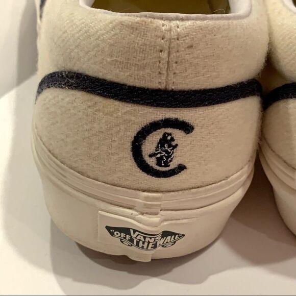 Vans White Wool‎ Chicago Cubs Slip-on Loafer 9.5 main image 5